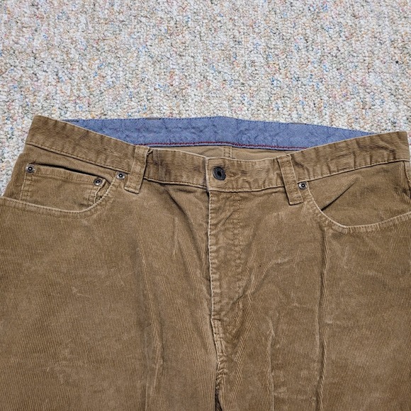 LL Bean Pants Mens 36x30 Brown Corduroy Standard Fit Trousers Hiking Outdoor - Picture 2 of 11